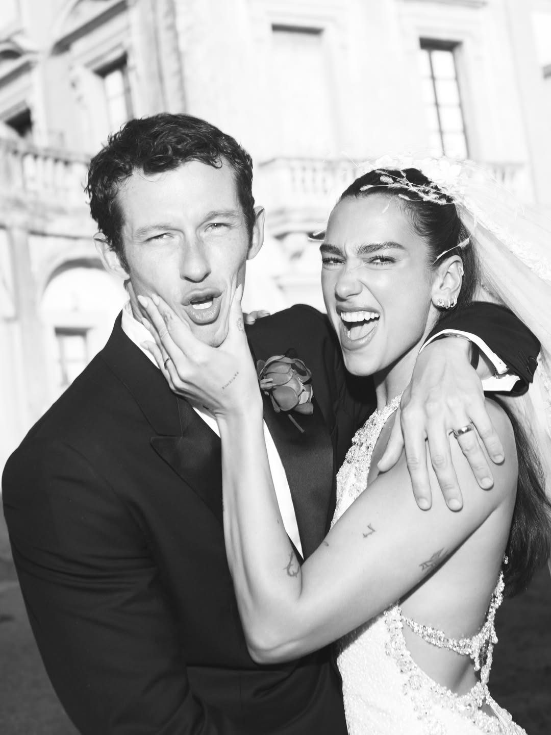 Dua Lipa and Callum Turner wedding photo 2026