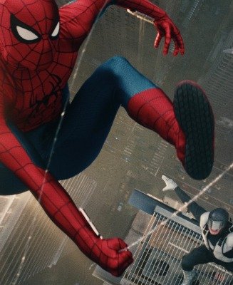 Infographic breaking down the confirmed and rumored villains in the Spider-Man Brand New Day trailer, including theories on Sadie Sink and Keith David.