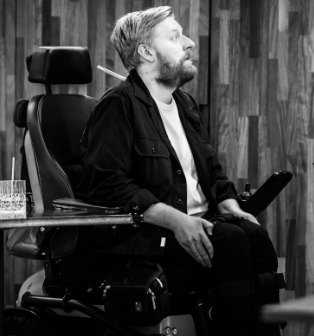 Michael Patrick, Game of Thrones actor and award-winning Irish playwright from Belfast, photographed during his Richard III stage performance at the Lyric Theatre Belfast in 2024